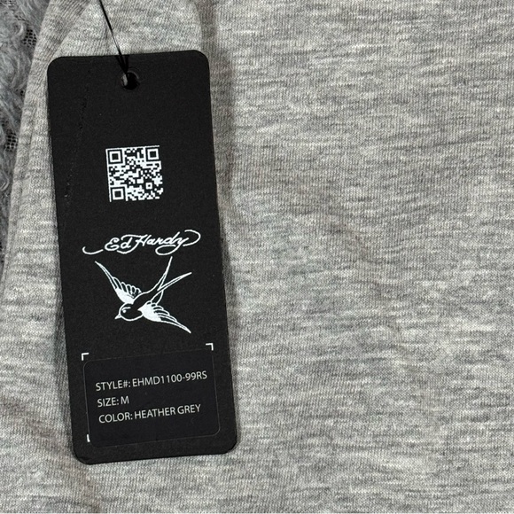 Don Ed Hardy Designs New York City Big Skull T-Shirt Rhinestone Men's Size M - Picture 10 of 10